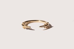 M. Hisae White Diamond Open Stacking Ring
