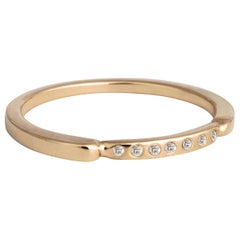 M. Hisae White Diamond Stacker Wedding Band