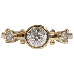 M. Hisae White Diamond Trinity Engagement Ring