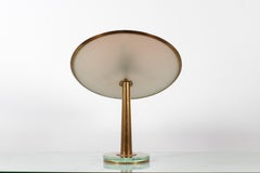 M. Ingrand for Fontana Arte mod. 1538 Disco Volante Glass Table Lamp 50s Italy