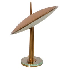 M. Ingrand for Fontana Arte mod. 1538 Disco Volante Glass Table Lamp 50s Italy