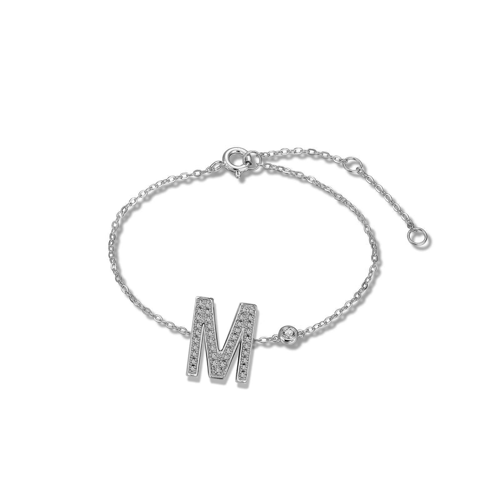 anklet with initial m