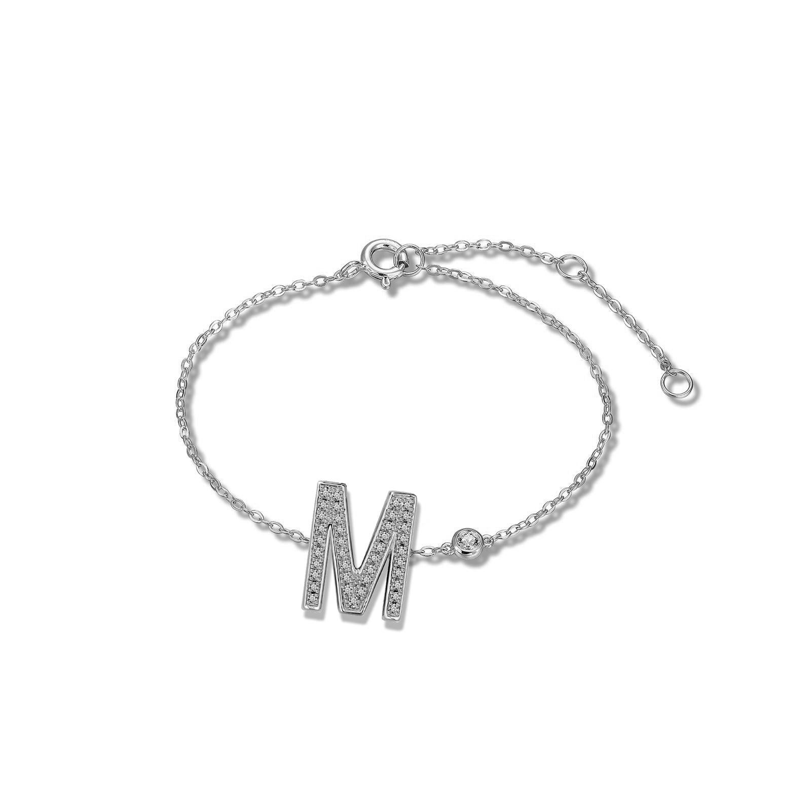 m initial bracelet