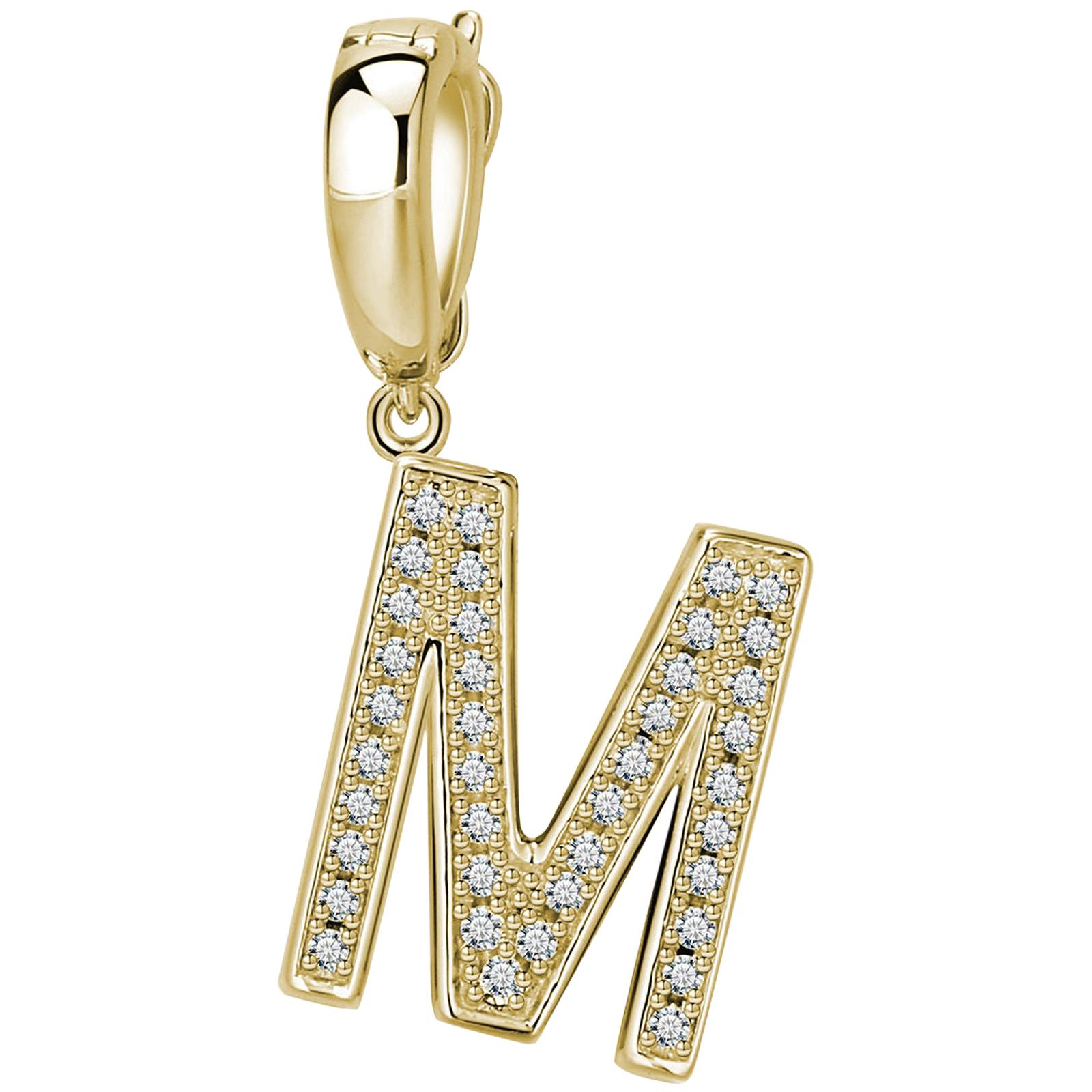 M Initial Pendant or Charm For Sale