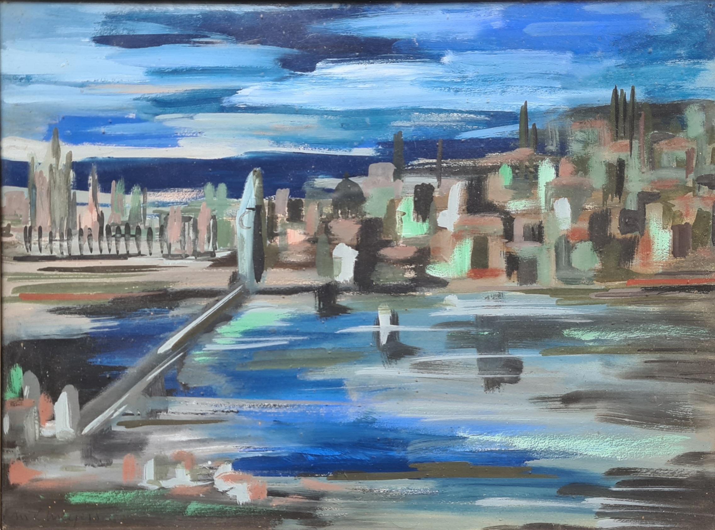 Londres y el río Támesis. - Art de M K Meyers