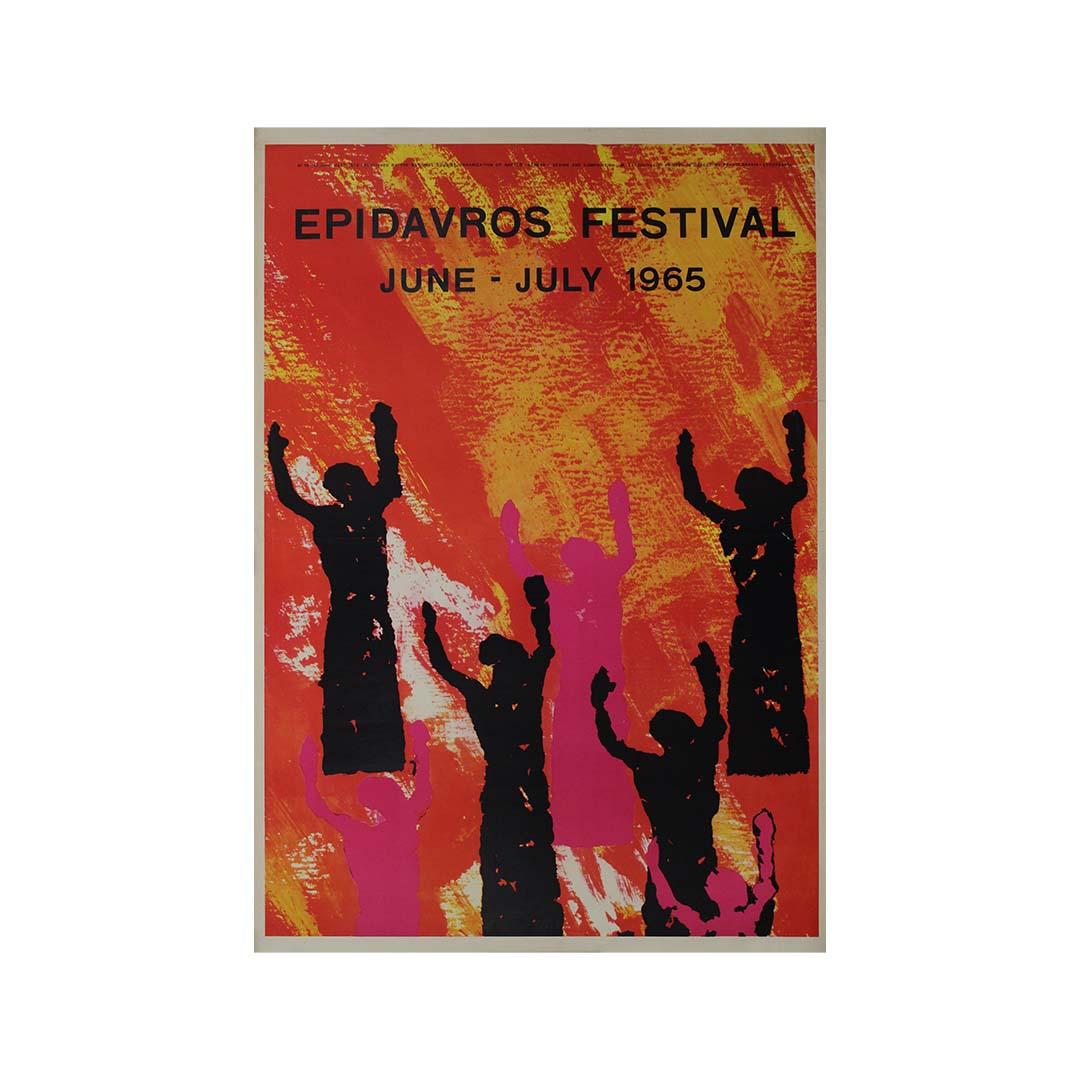 Originalplakat von M. Katzourakis für das Epidavros Festival, 1964 im Angebot 3