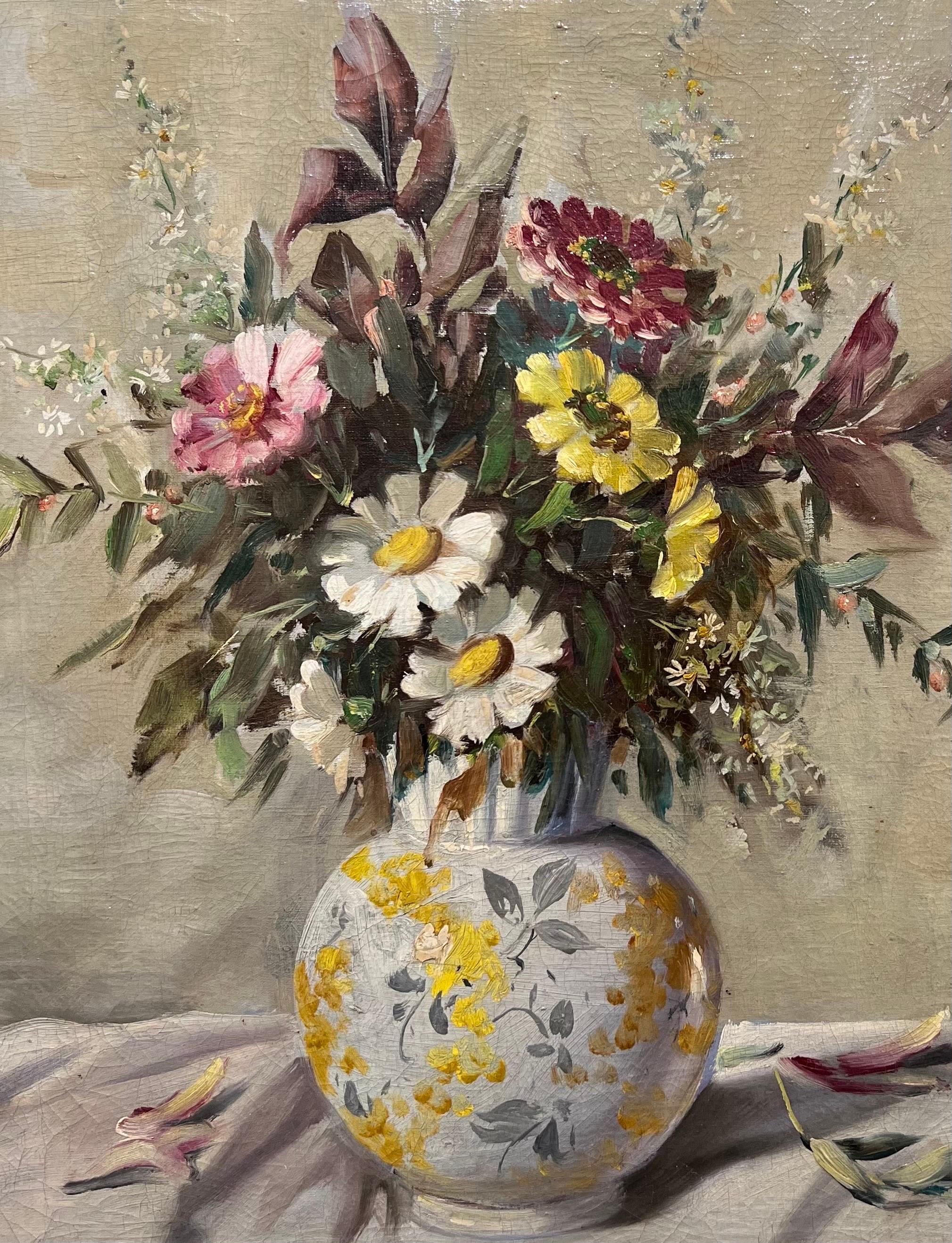 M. Keller Still-Life Painting - Summer flowers