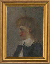 M. L. A - Late 19th Century Oil, Young Victorian Boy