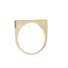 M Letter Initial Ring Solid 14k Yellow Gold Customized Alphabet Jewelry Ring