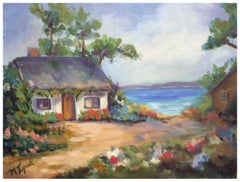 Vintage Pacific Grove Beach Cottage Garden Landscape