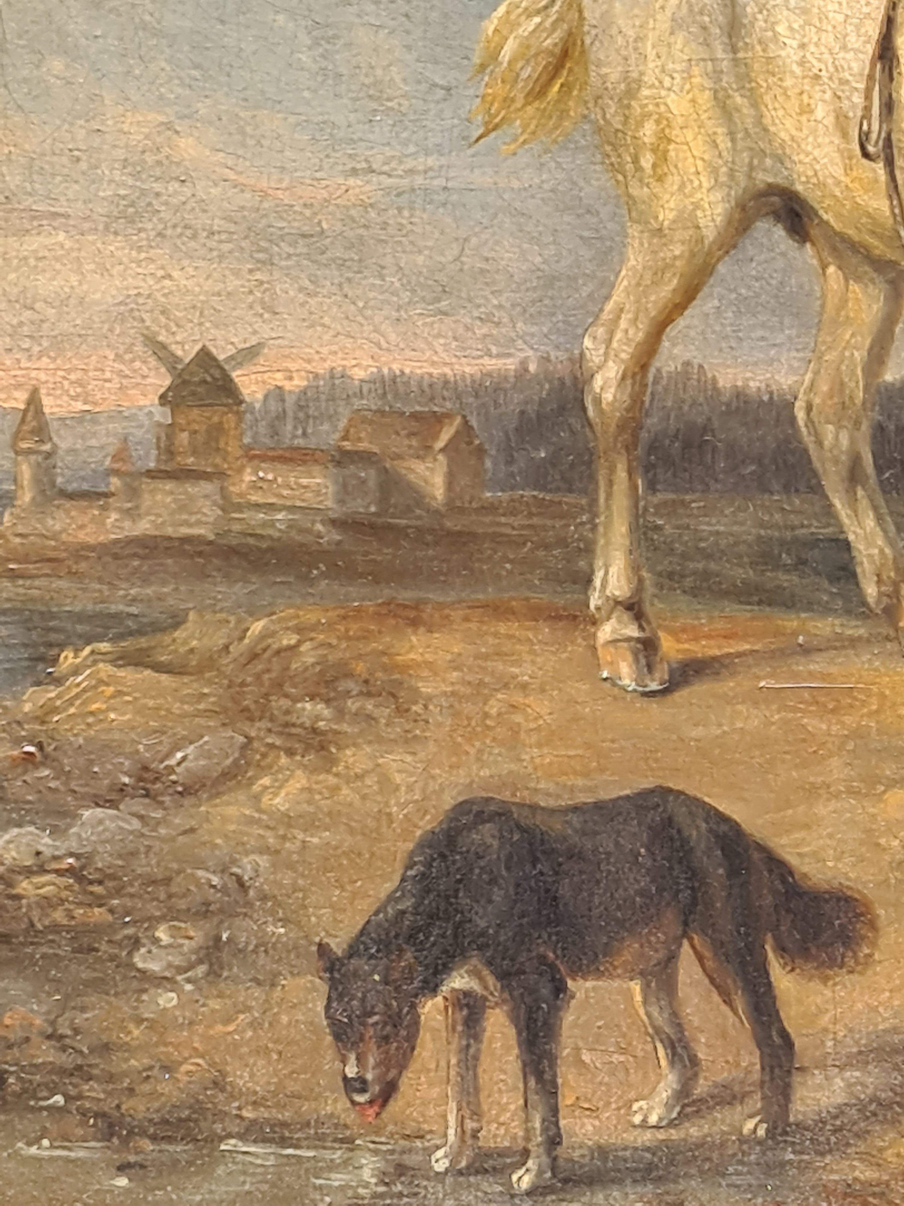 The Horse Drover, école autrichienne du XIXe siècle, huile sur toile en vente 1