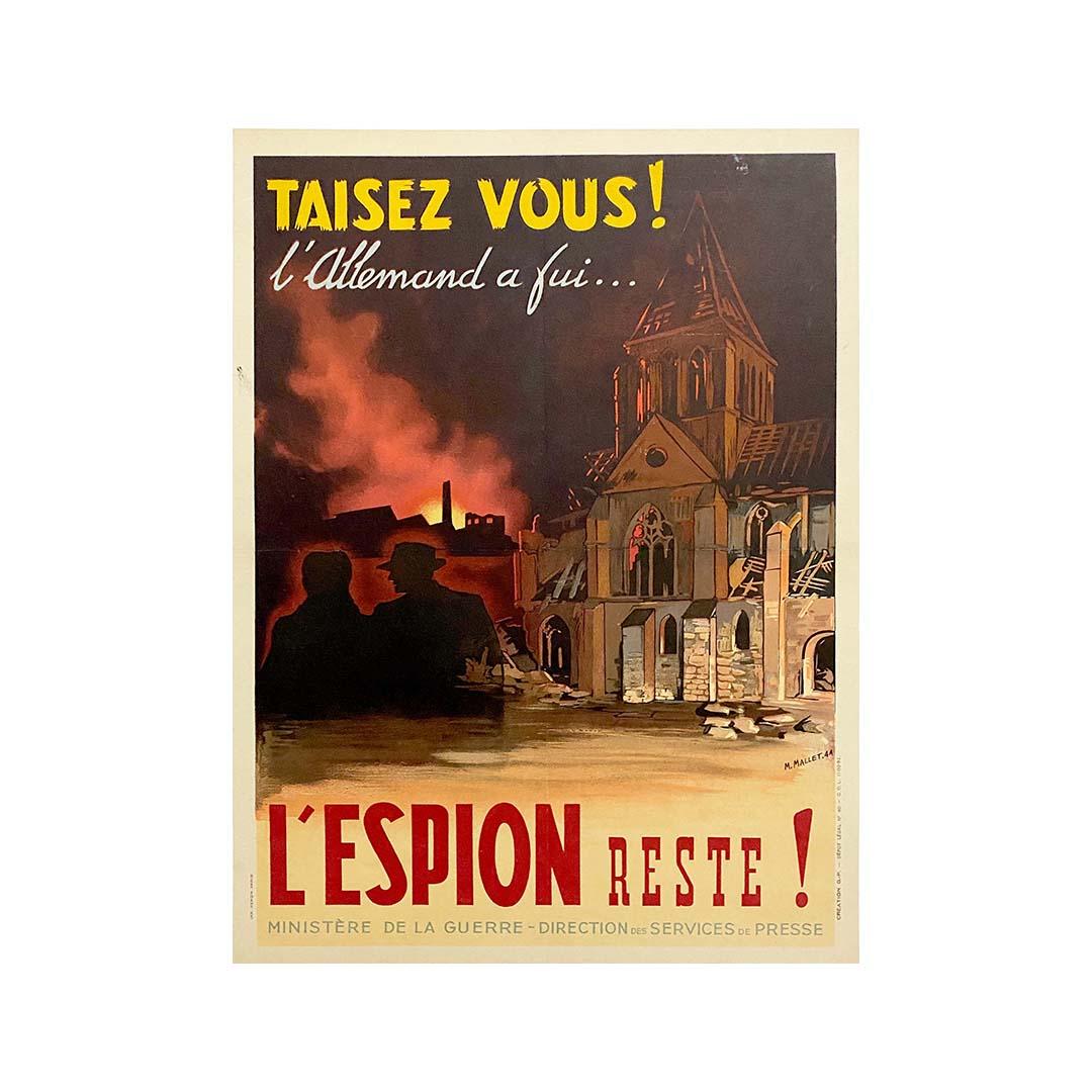 We are in 1944.
It was not until autumn that France was liberated from its Nazi invader, thanks in particular to the American landing.

In the streets, these posters were put up to warn French citizens. One can read on this poster: 