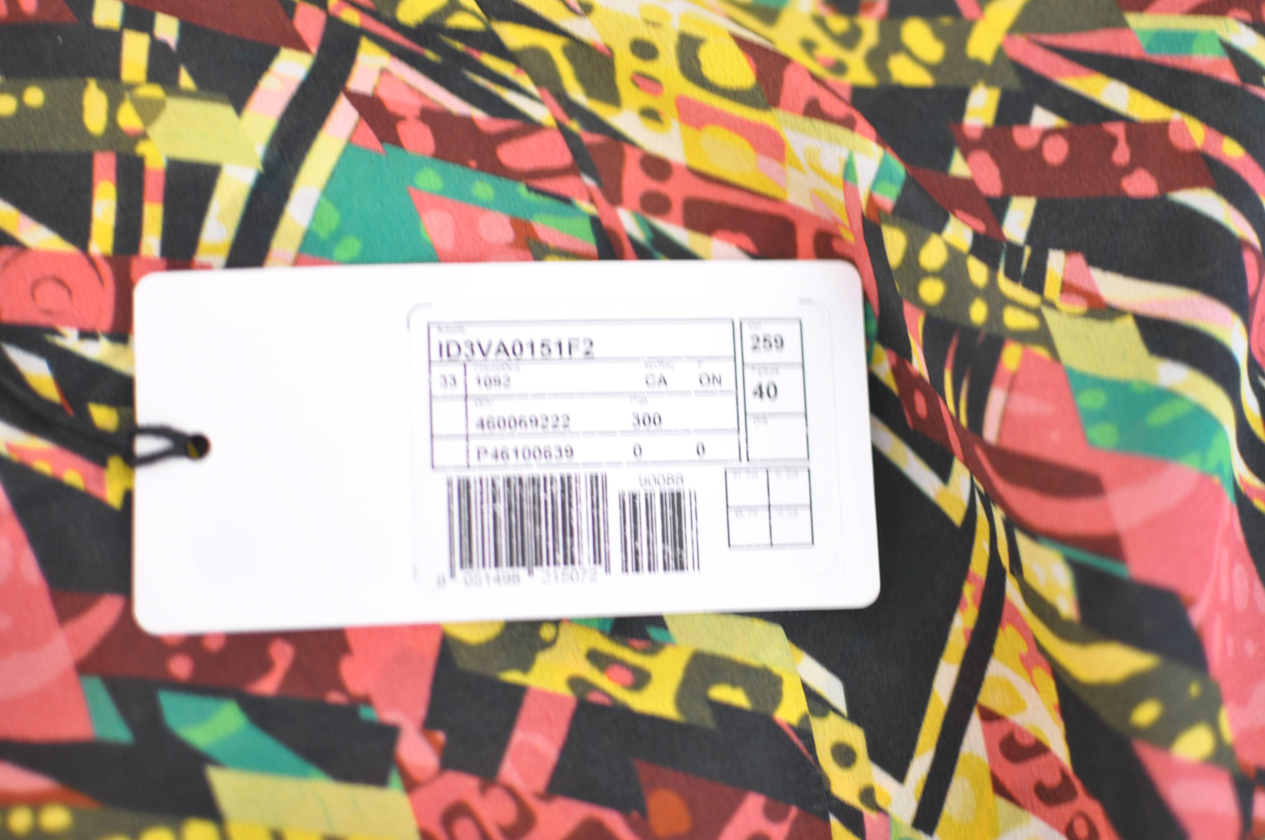 M. Missoni Abstract Print Silk Dress (40 ITL) W/T For Sale 3