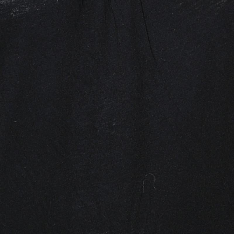 M Missoni Schwarzes T-Shirt aus Baumwollstrick mit Kontrast-Overlay-Details S im Zustand „Gut“ im Angebot in Dubai, Al Qouz 2