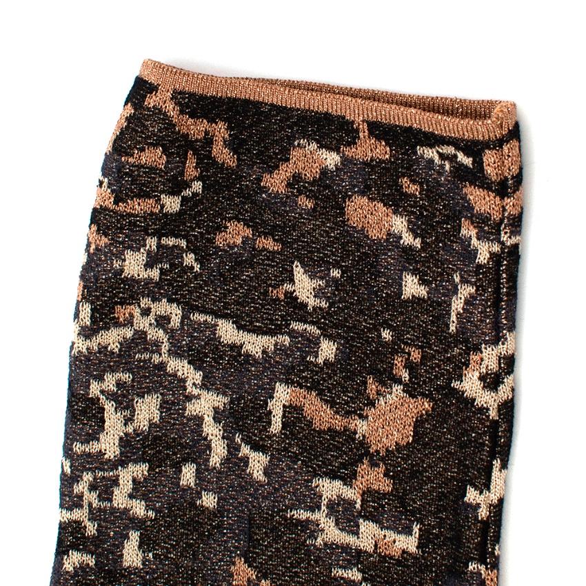 Women's or Men's M Missoni Black & Cream Pixelized Camo Short Sleeve Knit Dress - Size US4 For Sale