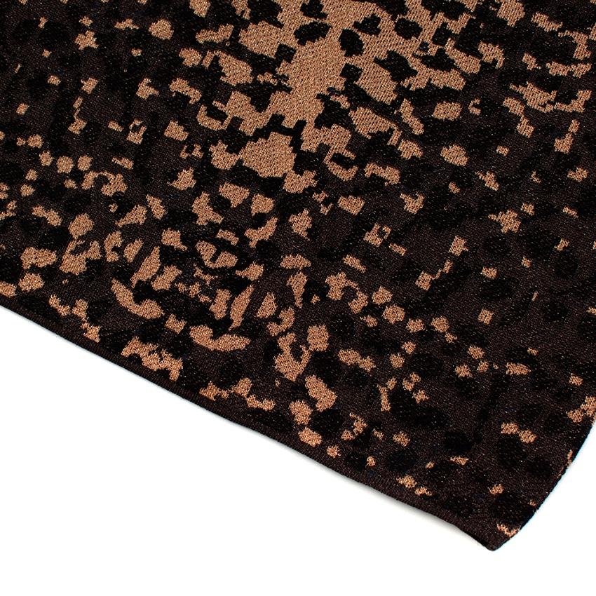 M Missoni Black & Cream Pixelized Camo Short Sleeve Knit Dress - Size US4 For Sale 1