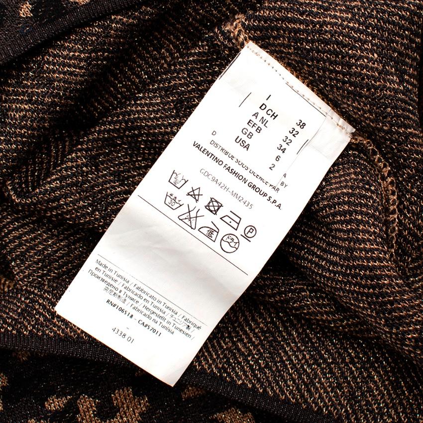 M Missoni Black & Cream Pixelized Camo Short Sleeve Knit Dress - Size US4 For Sale 2
