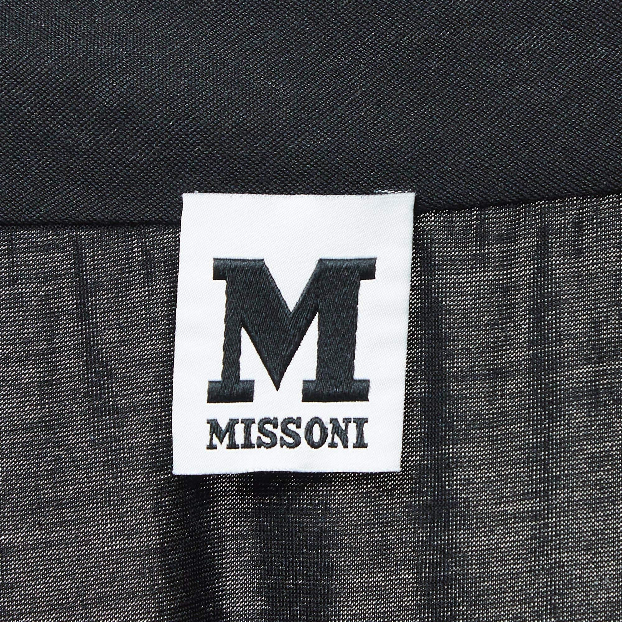 Women's M Missoni Black Jersey Sleeveless Blouse S For Sale