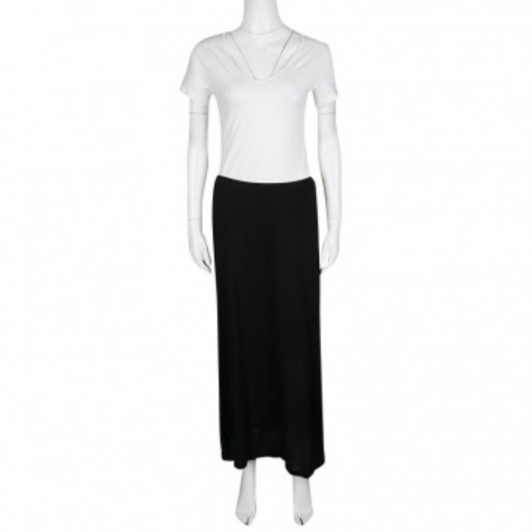 M Missoni Black Knit Elasticized Waist Midi Skirt M Pour femmes en vente