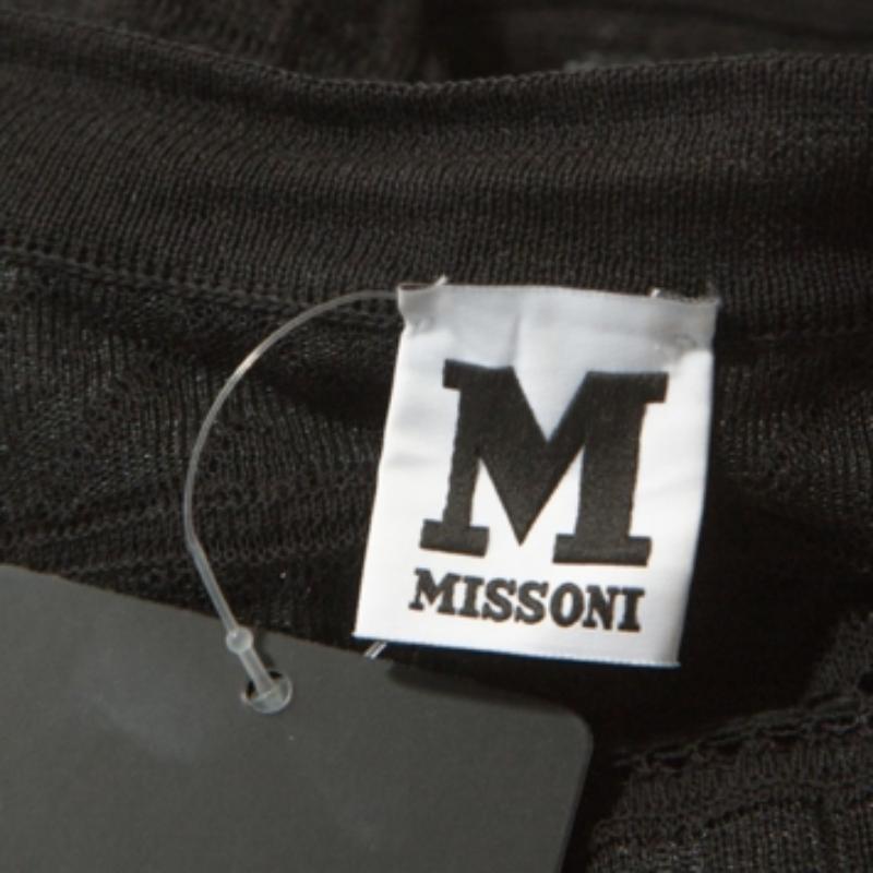 M Missoni Schwarze langärmlige Strickjacke mit langen Ärmeln M Damen im Angebot
