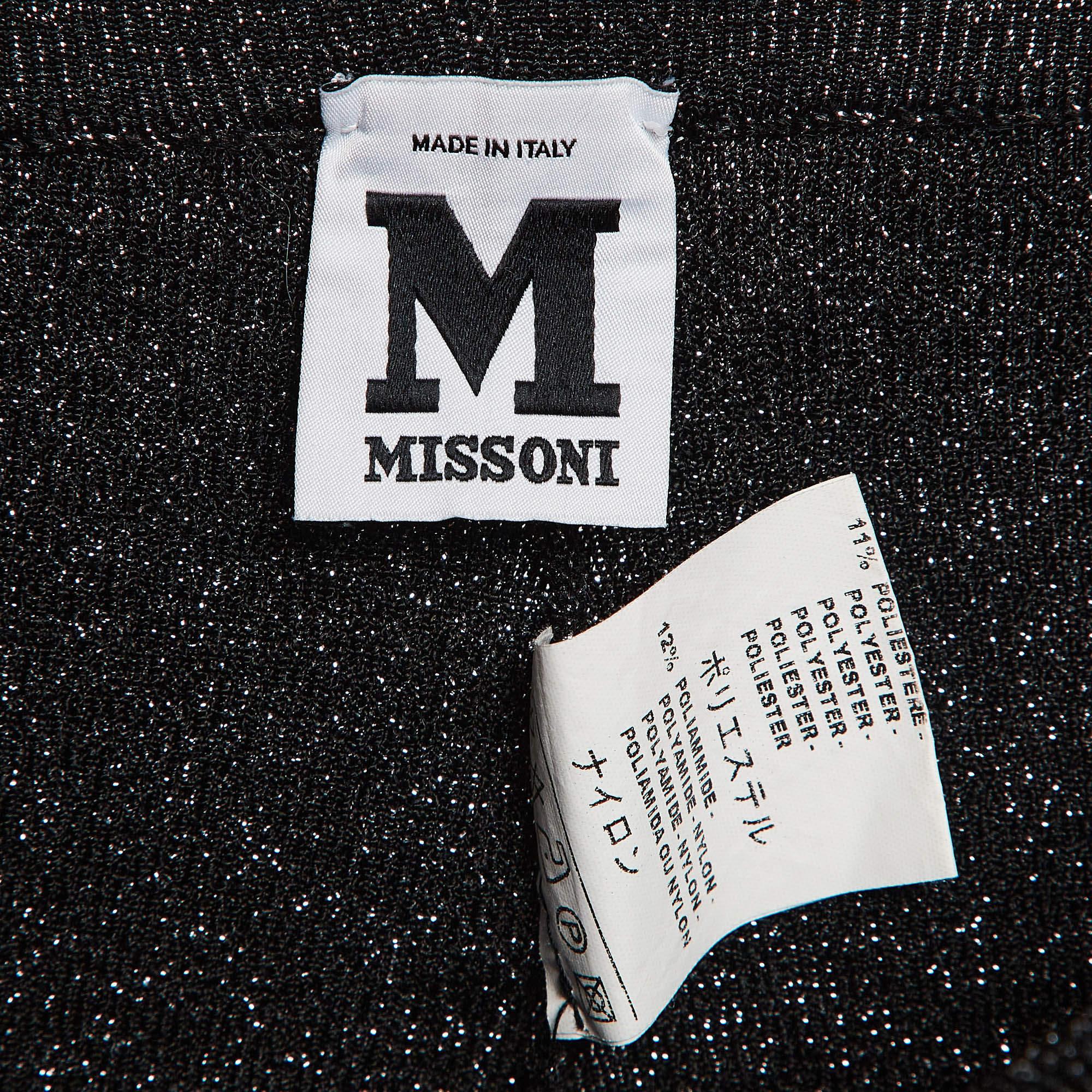 Women's M Missoni Black Lurex Knit Leggings M For Sale