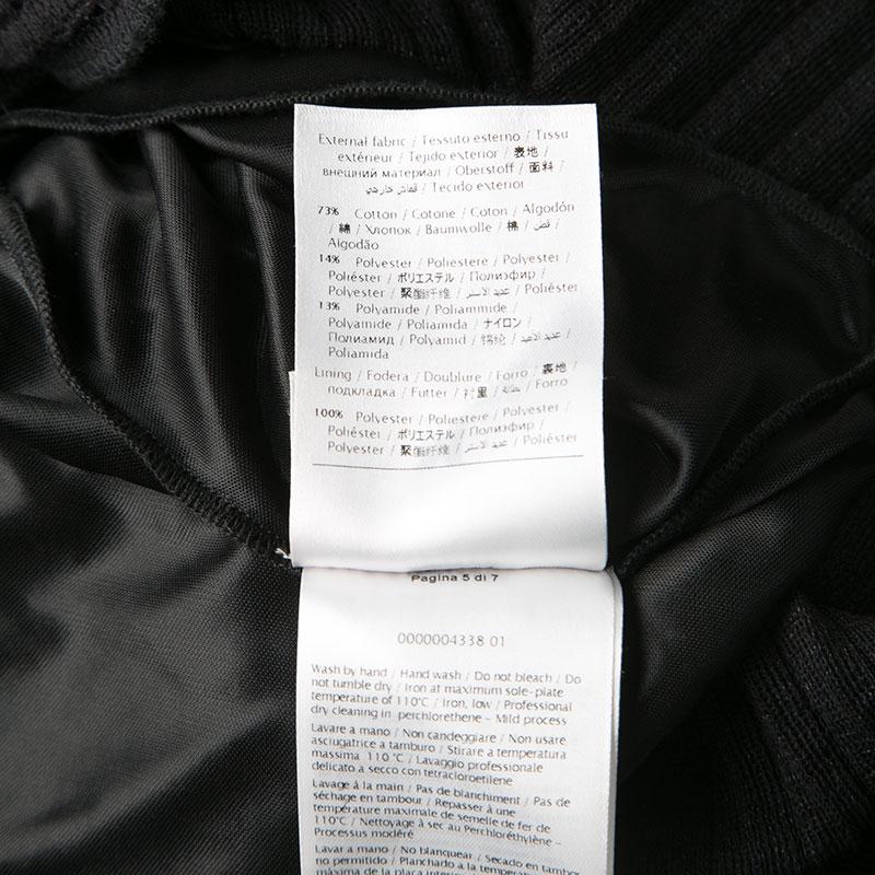 M Missoni Black Lurex Perforated Knit Pleated Skirt M im Zustand „Gut“ in Dubai, Al Qouz 2