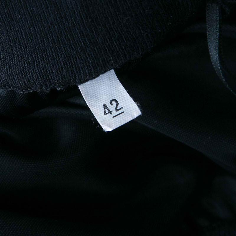 M Missoni Black Lurex Perforated Knit Pleated Skirt M 2