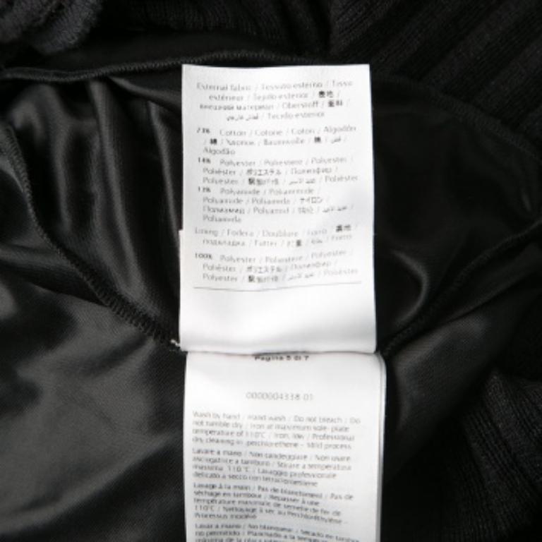M Missoni Black Lurex Perforated Knit Pleated Skirt M. en vente 2