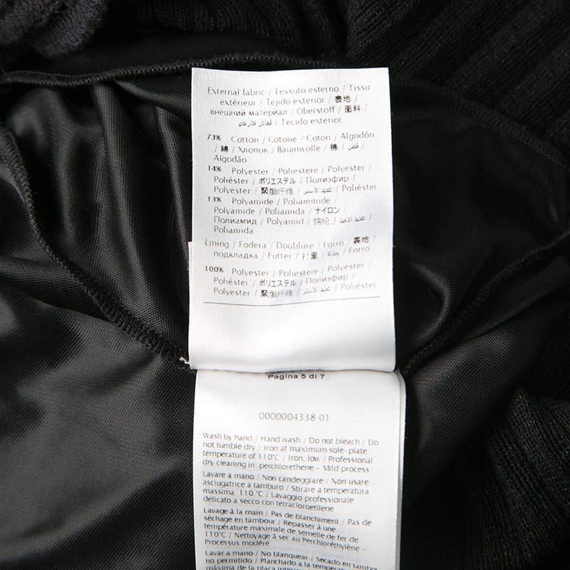 M Missoni Black Lurex Perforated Knit Pleated Skirt M 3