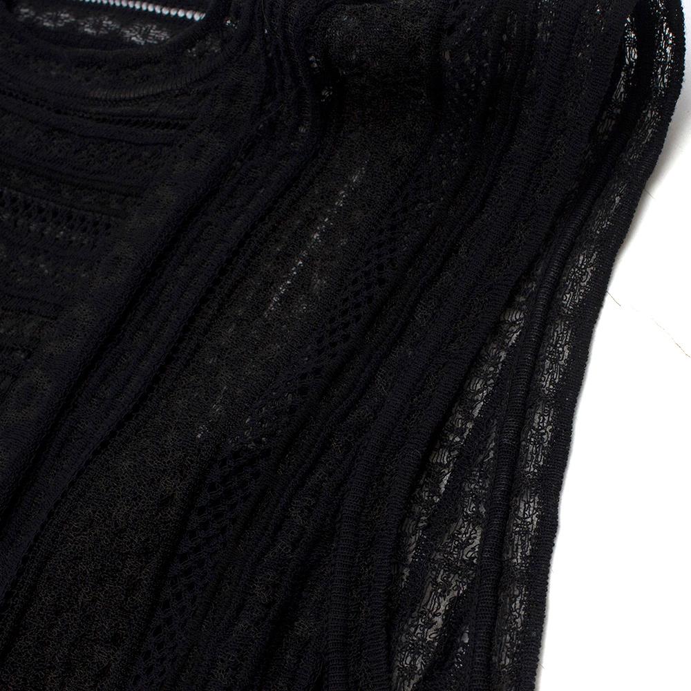M Missoni Black Sleeveless Sheer Knit Dress - Size US 10 2