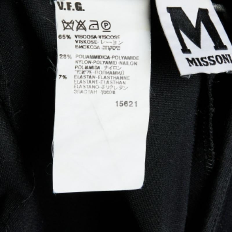 M Missoni Black Stretch Knit Leggings M For Sale 1