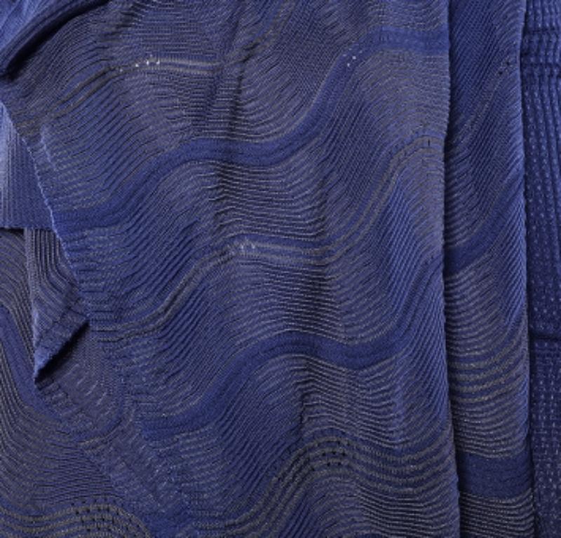 M Missoni Col châle en tricot à motifs bleu M Bon état - En vente à Dubai, Al Qouz 2