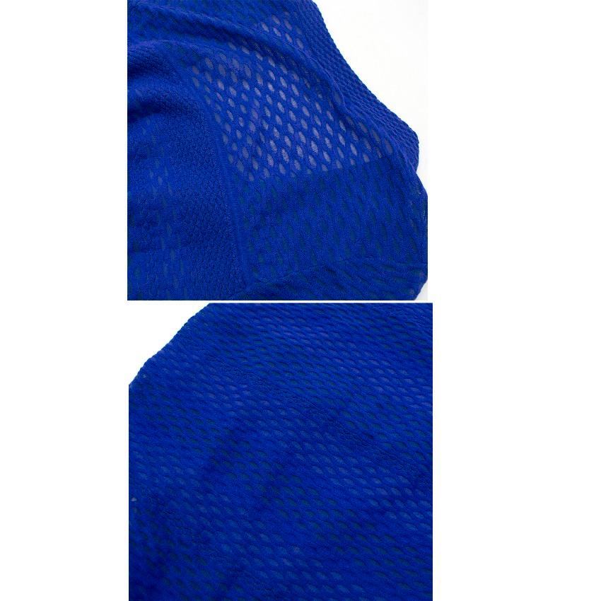 M Missoni Blue Sheer Knit Dress US 10 For Sale 5