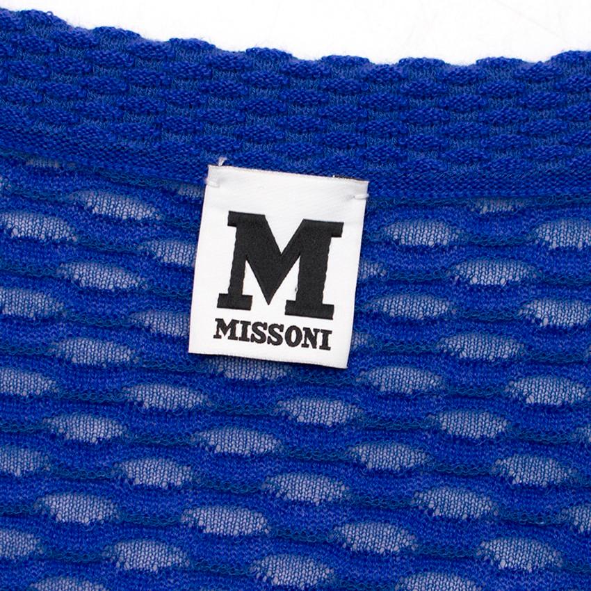 Women's M Missoni Blue Sheer Knit Dress US 10 For Sale