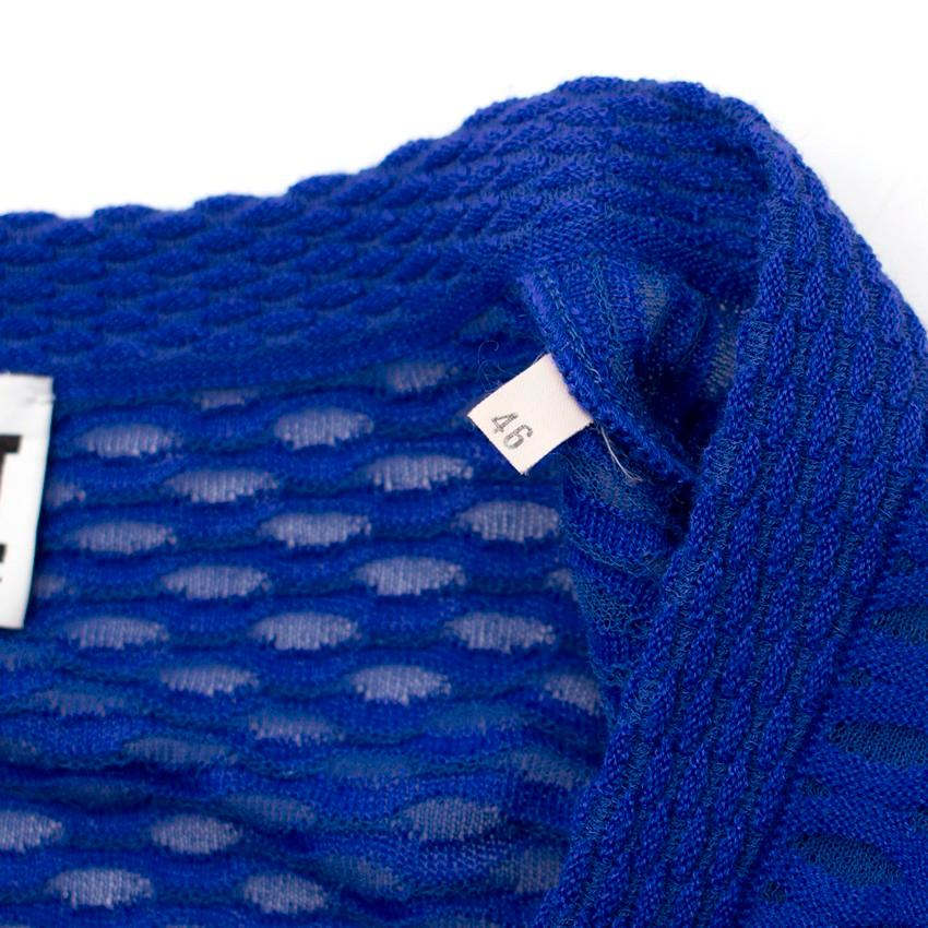 M Missoni Blue Sheer Knit Dress US 10 For Sale 1