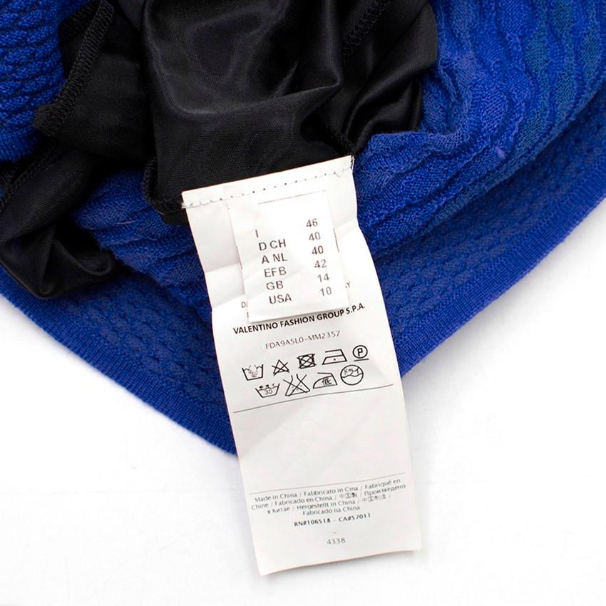 M Missoni Blue Sheer Knit Dress US 10 For Sale 4