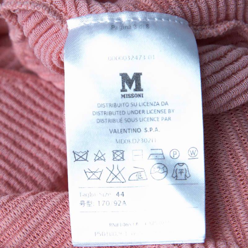 Women's M Missoni Blush Pink Textured Jacquard Knit Batwing Sleeve Midi Dress M