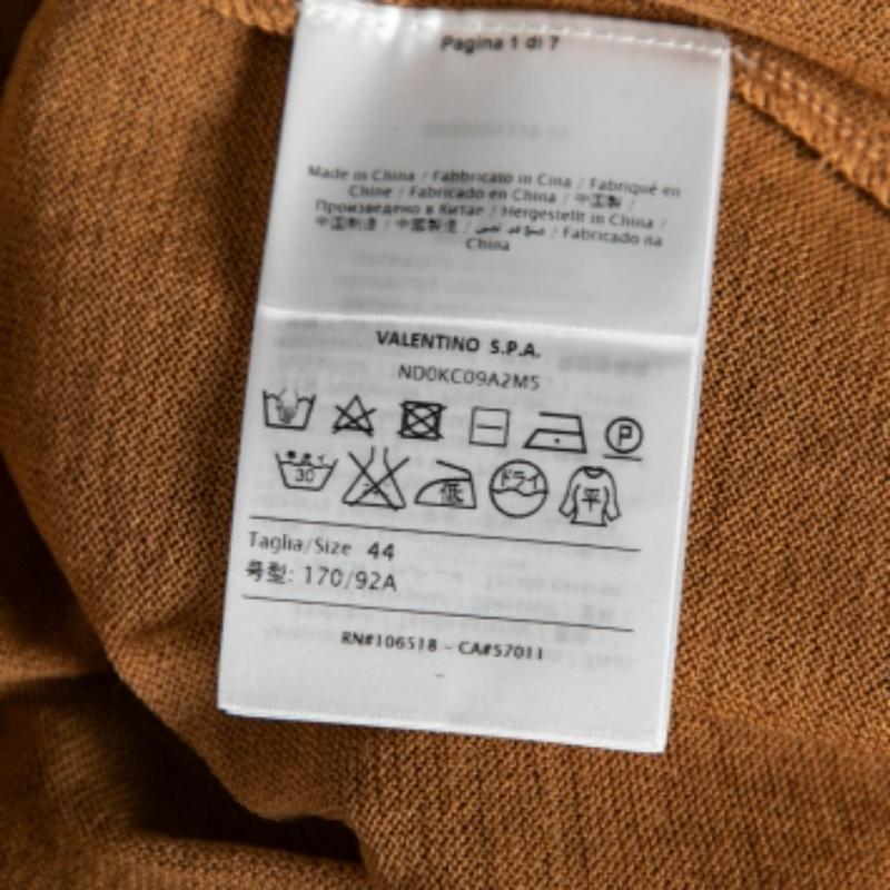 M Missoni Top en maille de laine à motifs, marron M Excellent état - En vente à Dubai, Al Qouz 2