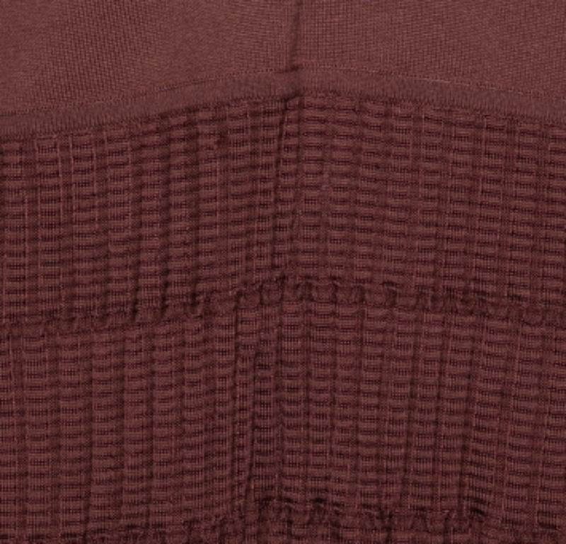 M Missoni Burgundy Burgundy Patterned Knit Long Sleeve V-Neck Dress L Pour femmes en vente