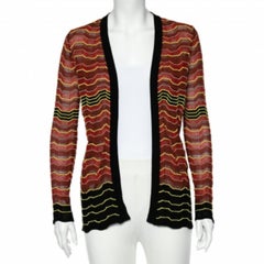 M Missoni Cárdigan de punto naranja quemado abierto S