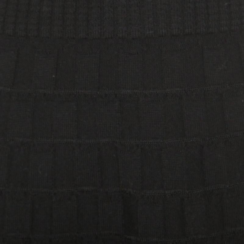 M Missoni Falda de cuadros de lana con paneles de malla S en Bueno estado para la venta en Dubai, Al Qouz 2