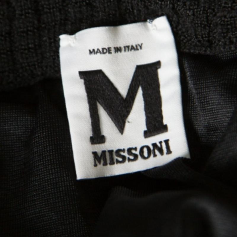 M Missoni Falda de cuadros de lana con paneles de malla S en venta 1