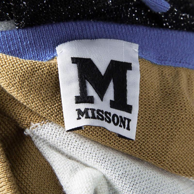 Women's M Missoni Colorblock Striped Knit Strip Back Detail Top M For Sale