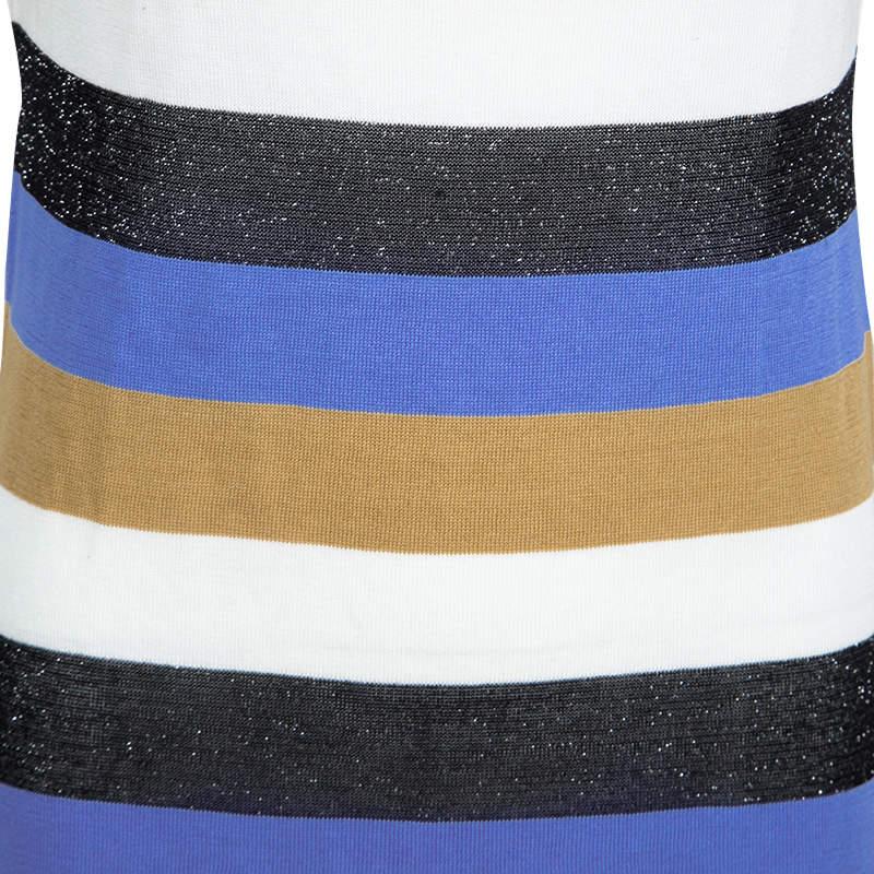 M Missoni Colorblock Striped Knit Strip Back Detail Top M For Sale 2