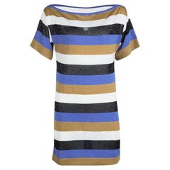 M Missoni Colorblock Striped Knit Strip Back Detail Top M