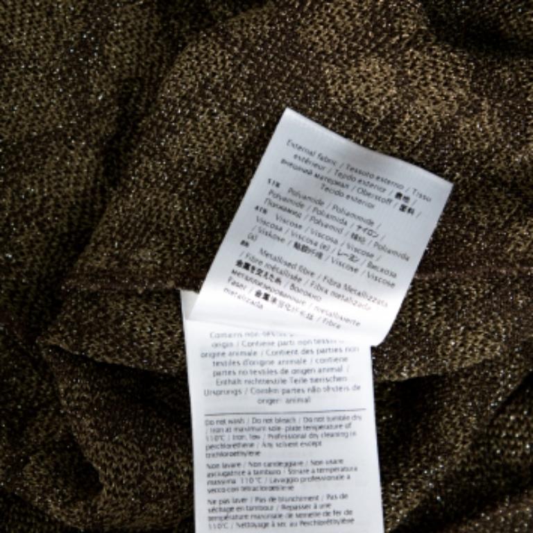 M Missoni Gold Lurex Knit Cardigan & Midi Dress Set S For Sale 1