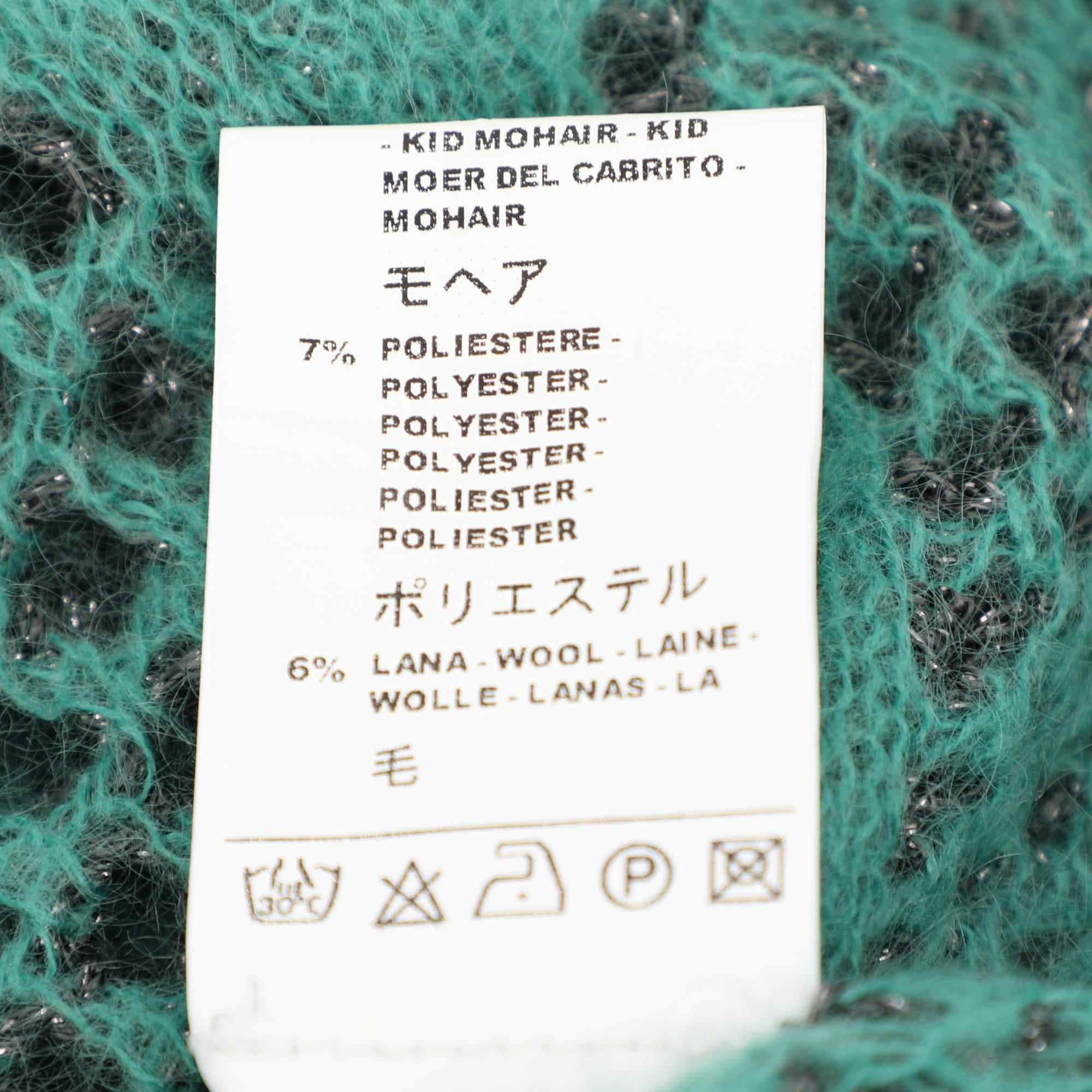 M Missoni Green/Grey Lurex Knit Skirt Set M For Sale 3