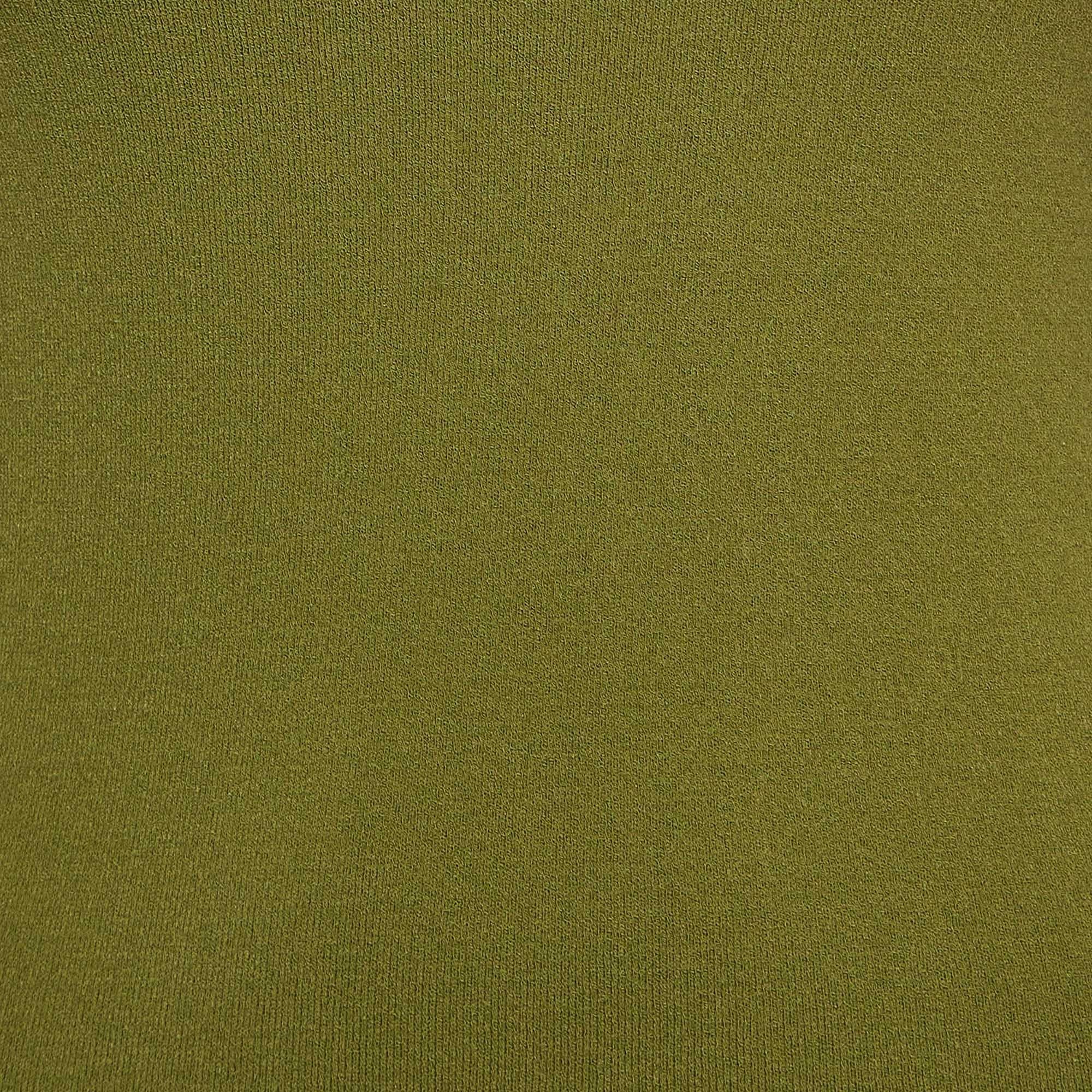 Brown M Missoni Green Knit Top S For Sale