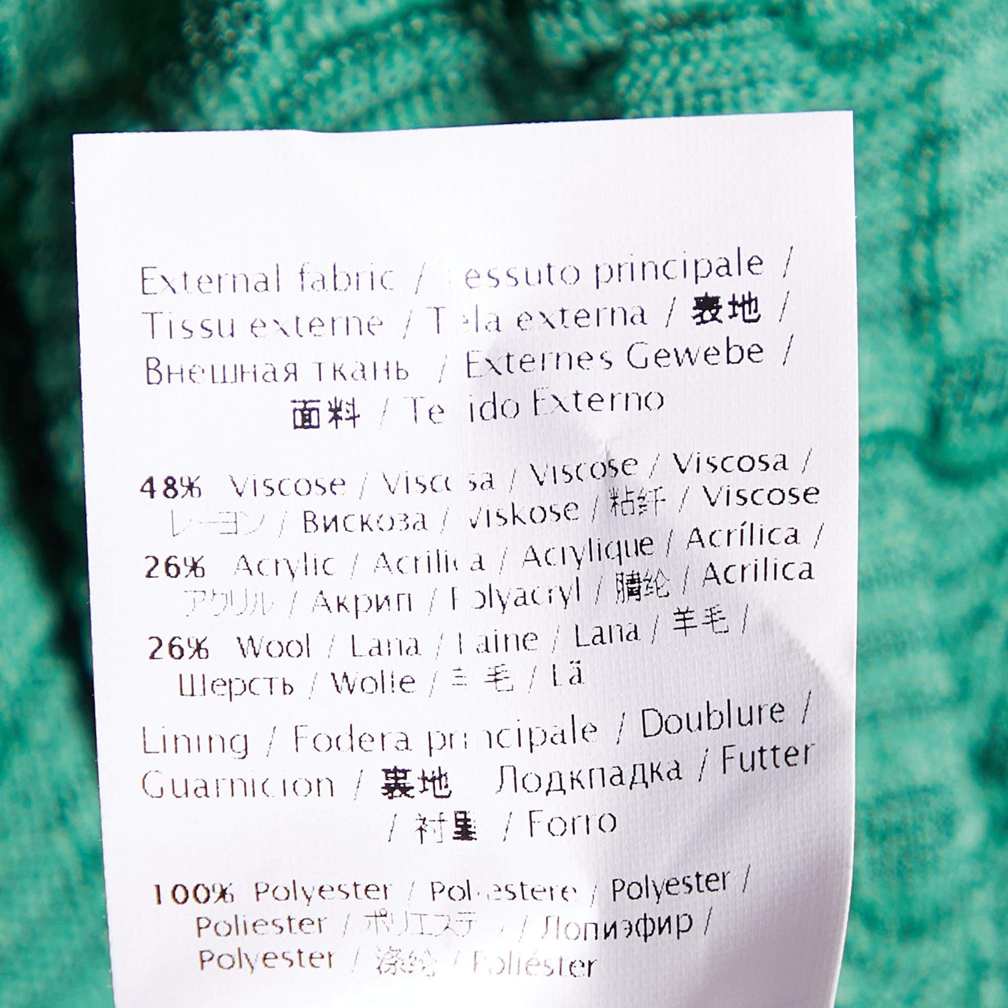 M Missoni Green patterned Knit Midi Dress M 1