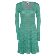 M Missoni Green patterned Knit Midi Dress M
